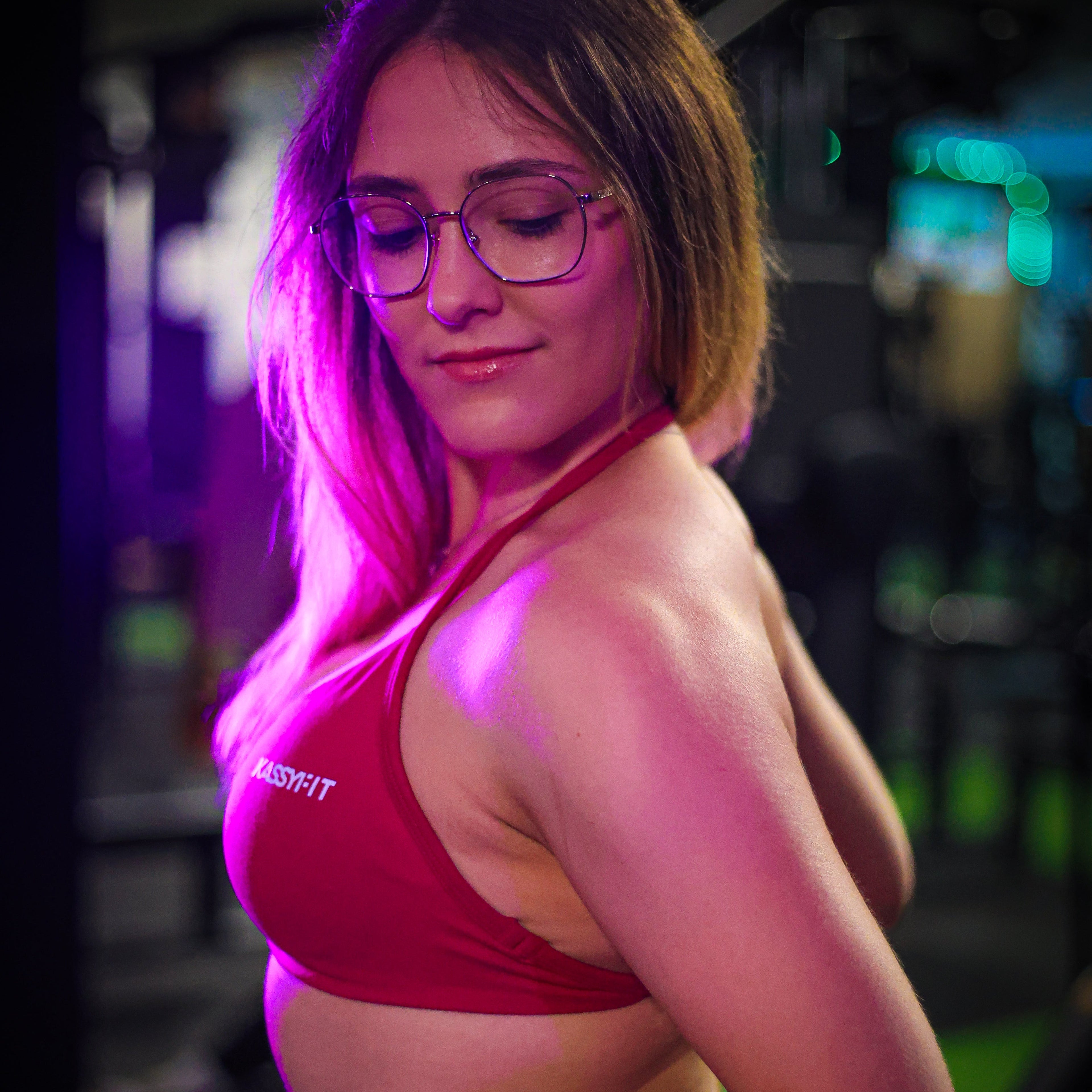 Top Sujetador Espalda Descubierta — fucsia